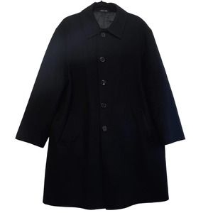 Nordstrom/Loro Piana Storm System Sport Fabric Wool Men's Peacoat Size 46R Black